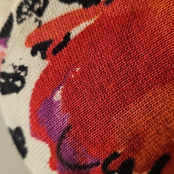 Alfred Dunner Multicolor Cotton/Ramie Floral Sweater, excellent condition. - Picture 6 of 9